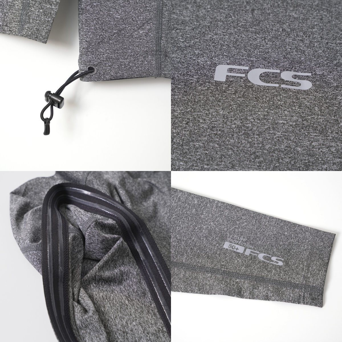 FCS ESSENTIAL LONG SLEEVE RASH  GRAY ラッシュガード